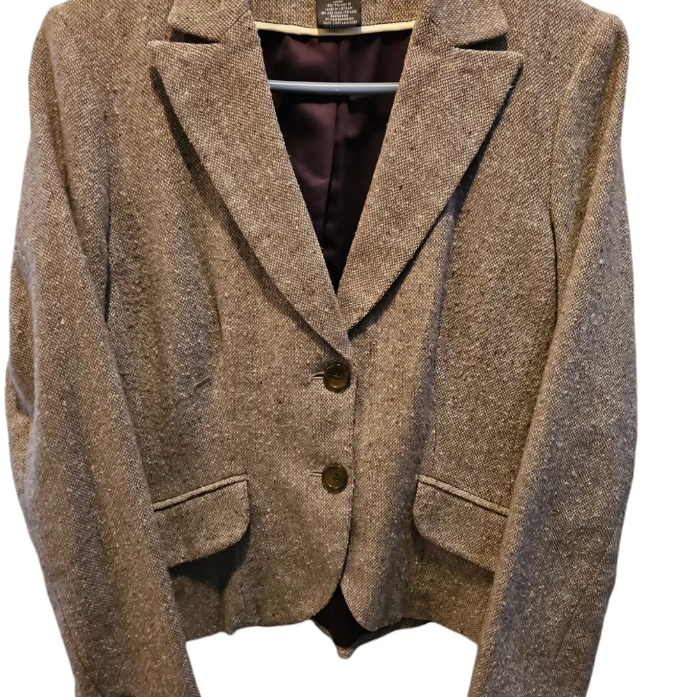 George Designs By Mark Eisen Tweed Ladies Light Lavender Blazer SZ 10 - Picture 4 of 5